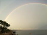 Arcobaleno prima di tramonto a Provincetown